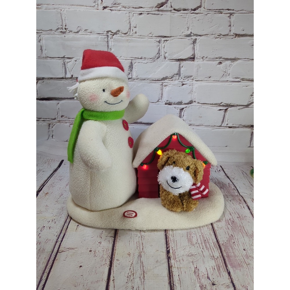 Hallmark 2011‎ Jingle Pals Deck The Hall Duo Snowman Dog Animated Lights Singing